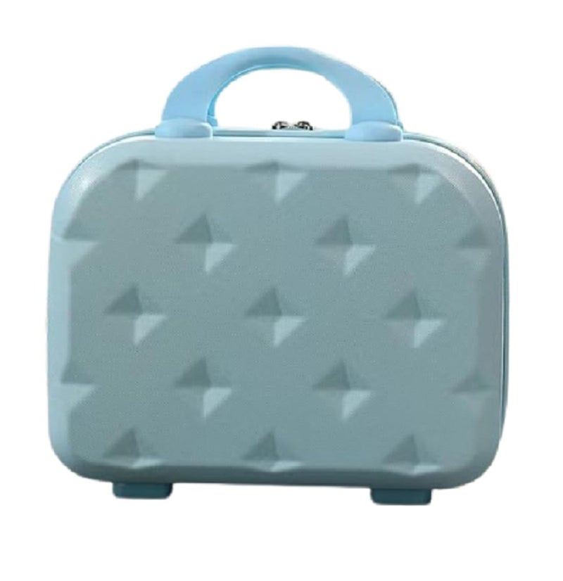 SUNBEET Makeup Case Suitcase, Mini Bag, Mini Hard Shell Travel Luggage, Women Portable Water Proof Carrying Suitcase, Organizer Bag, Small Hard Shell Cosmetic Lugge Bag, Water Proof (R-Baby-Blue) - Image 1