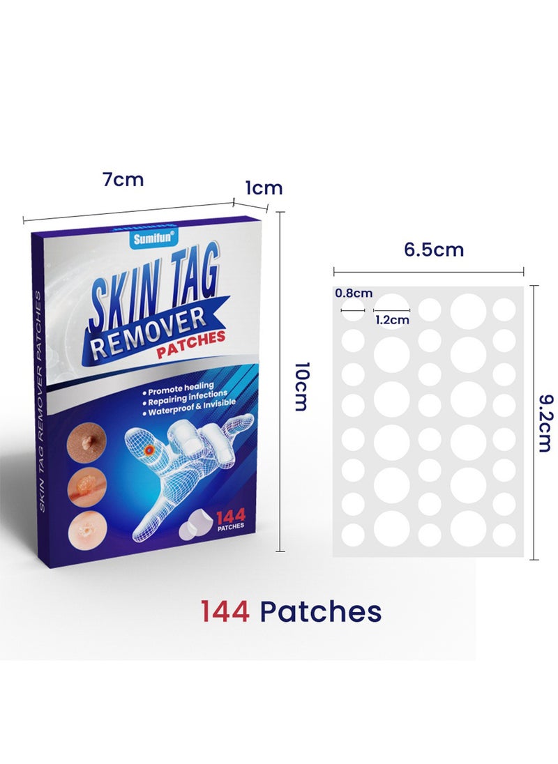 Sumifun - Skin Tag Remover Patches, Effective Acne Removal Patches, Fast Acting Safe Spot Stickers for Moles Skin Tag Acne Scars Corn, Acne Patches for Face and Skin 144 Patches - Image 1