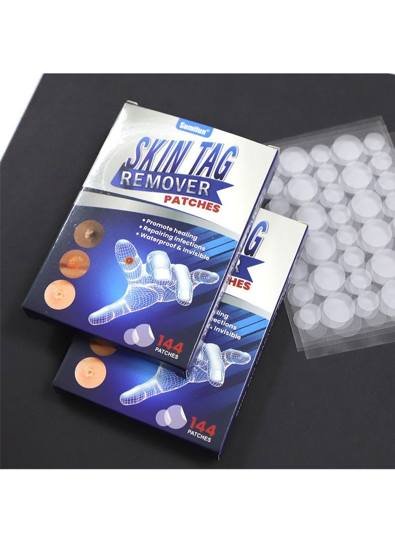 Sumifun - Skin Tag Remover Patches, Effective Acne Removal Patches, Fast Acting Safe Spot Stickers for Moles Skin Tag Acne Scars Corn, Acne Patches for Face and Skin 144 Patches - Image 1