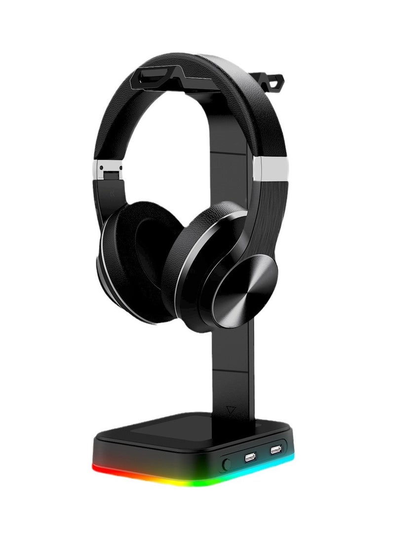 General Color-changing luminous dazzling illuminated illuminated and gaming RGB headphone stand will accompany you for a long time  - Image 1