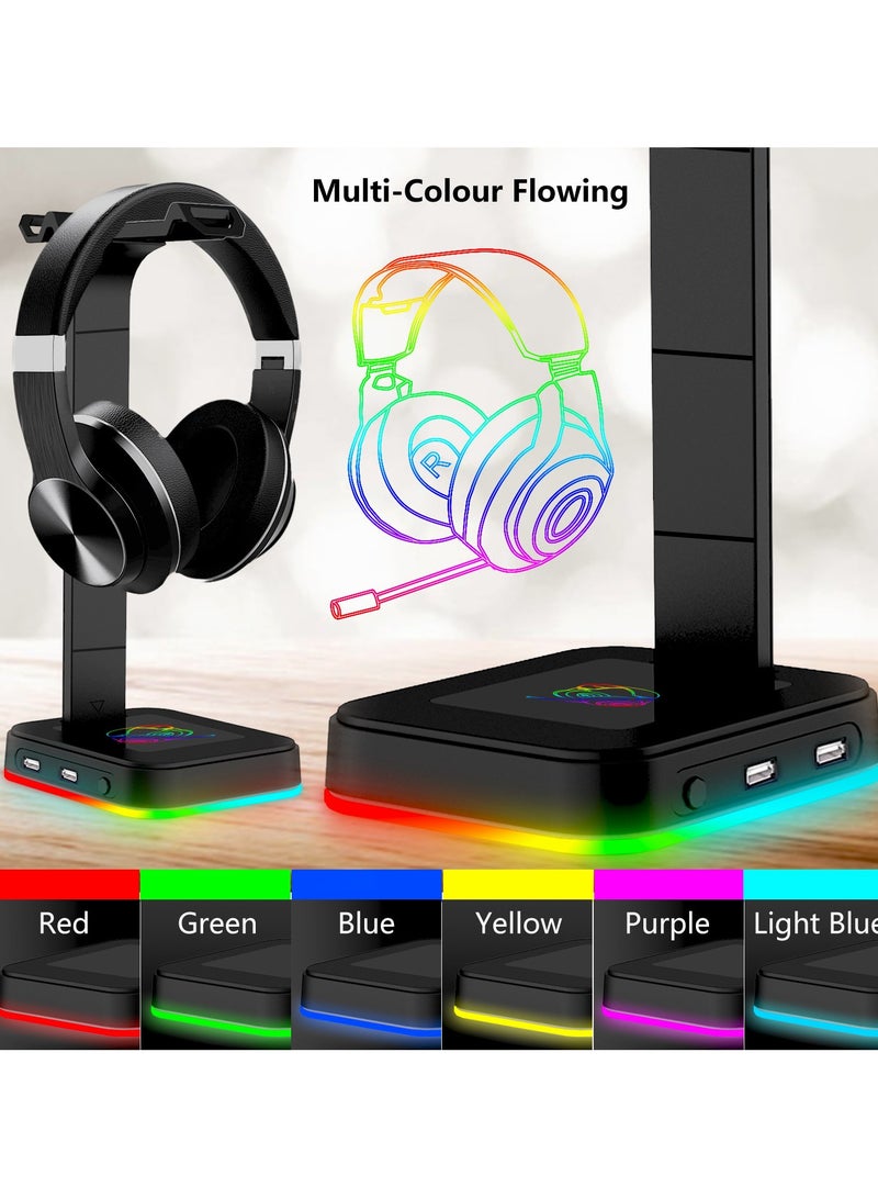 General Color-changing luminous dazzling illuminated illuminated and gaming RGB headphone stand will accompany you for a long time  - Image 2