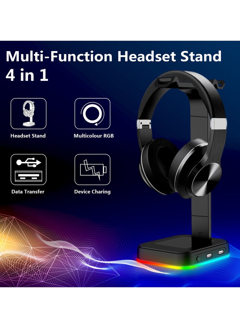 General Color-changing luminous dazzling illuminated illuminated and gaming RGB headphone stand will accompany you for a long time  - Image 3