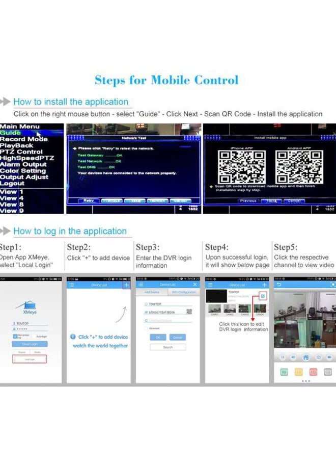 تومفيجن مجموعة كاميرا مراقبة على شكل رصاصة 5 في 1 بدقة 2 ميجابكسل مع مسجل فيديو رقمي بـ16 قناة ومحرك أقراص صلبة من 34 قطعة - Image 4