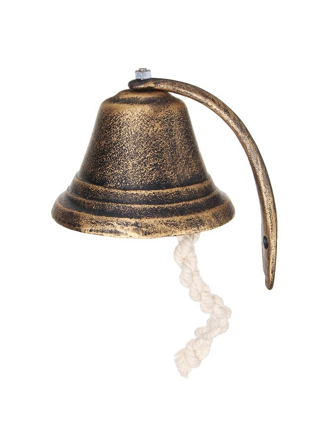 Dinner Bell for Outside or Inside Made of Red Copper Hanging Bell, Cast Iron Outdoor Bell to Wall Mounted Surfaces for Church, Home, and School Bell/Large - Image 1