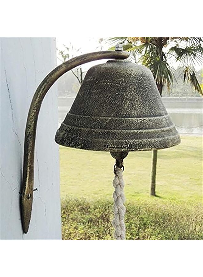 Dinner Bell for Outside or Inside Made of Red Copper Hanging Bell, Cast Iron Outdoor Bell to Wall Mounted Surfaces for Church, Home, and School Bell/Large - Image 5