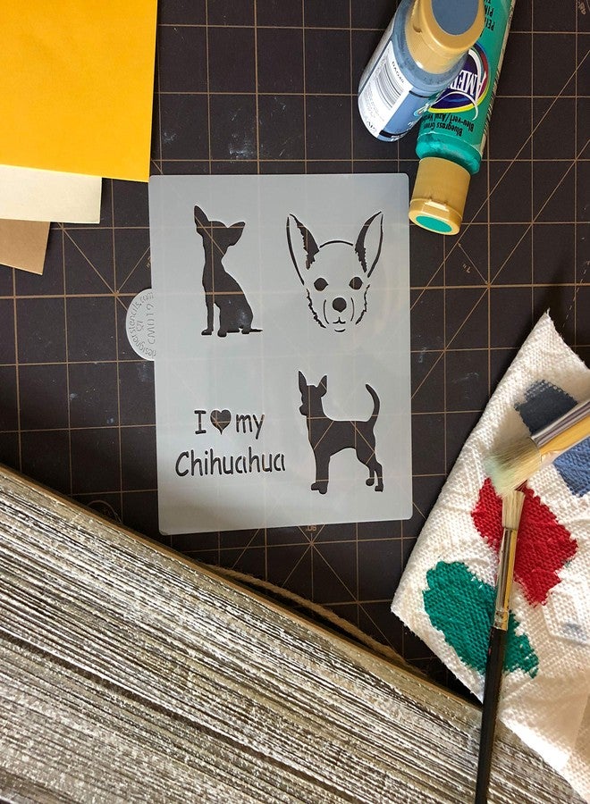 Designer Stencils I Love My Chihuahua Cookie and Craft Stencil by Designer Stencils - Image 3