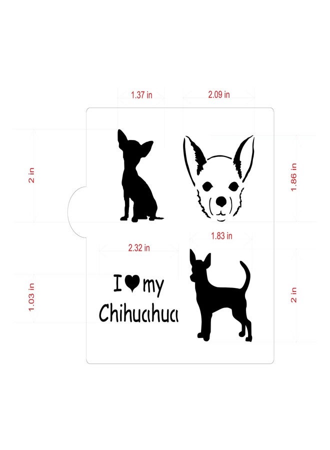 Designer Stencils I Love My Chihuahua Cookie and Craft Stencil by Designer Stencils - Image 4