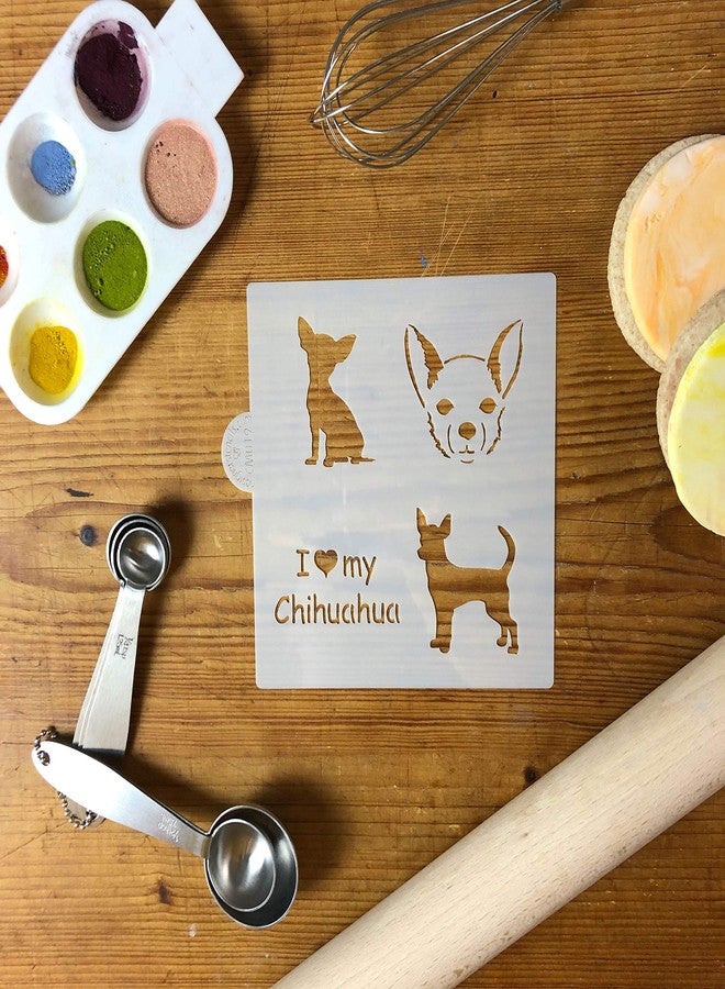 Designer Stencils I Love My Chihuahua Cookie and Craft Stencil by Designer Stencils - Image 2
