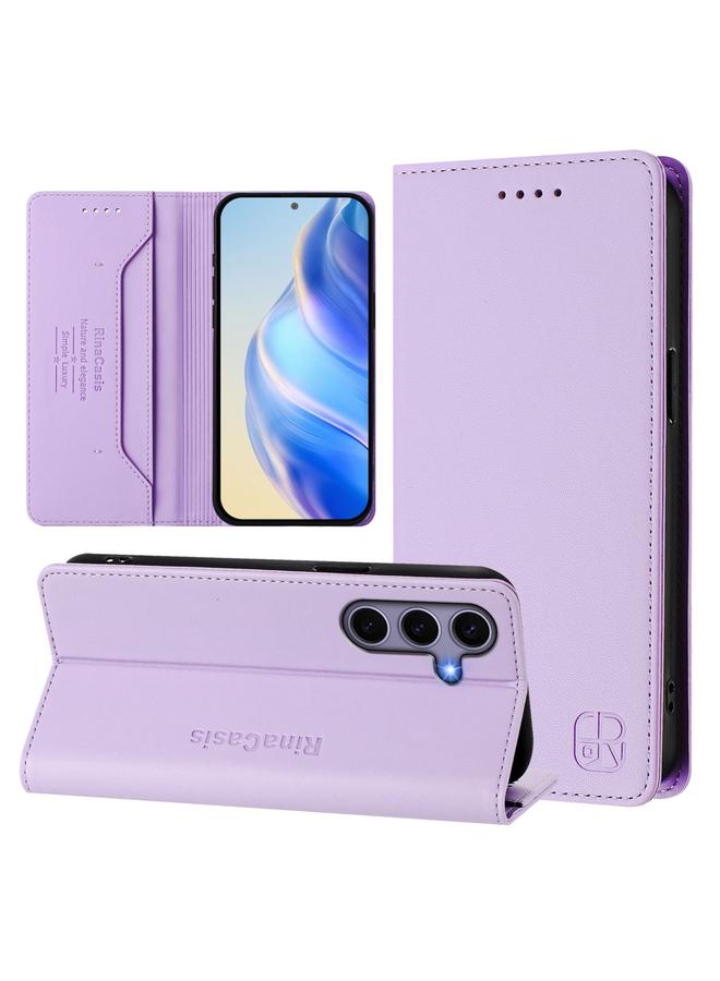 اس-توب جراب لهاتف Samsung Galaxy S24 FE 5G RC01 جراب هاتف جلدي مزدوج الطي مزود بخاصية الشفط المغناطيسي بتقنية RFID - Image 1