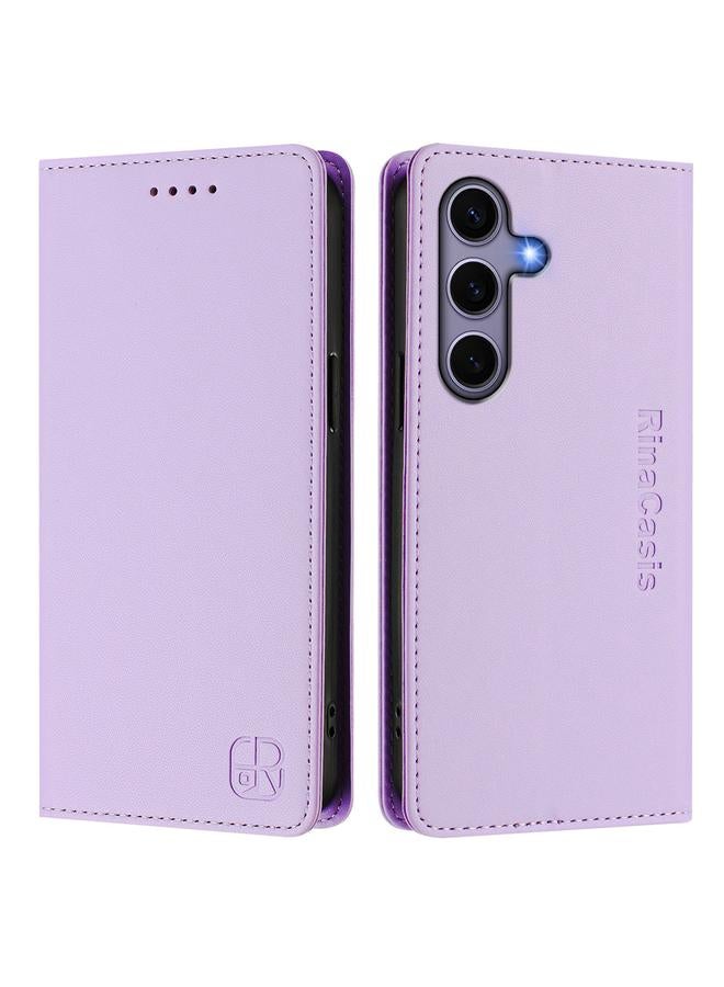 اس-توب جراب لهاتف Samsung Galaxy S24 FE 5G RC01 جراب هاتف جلدي مزدوج الطي مزود بخاصية الشفط المغناطيسي بتقنية RFID - Image 2