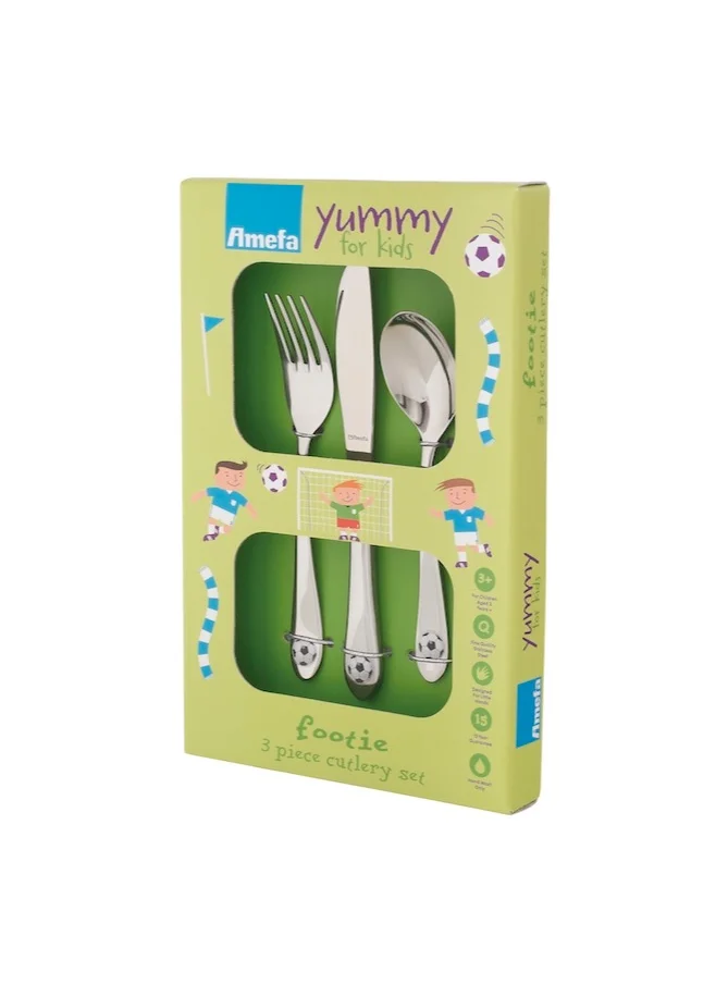 أميفا Children cutlery set 3 Pcs - Footie