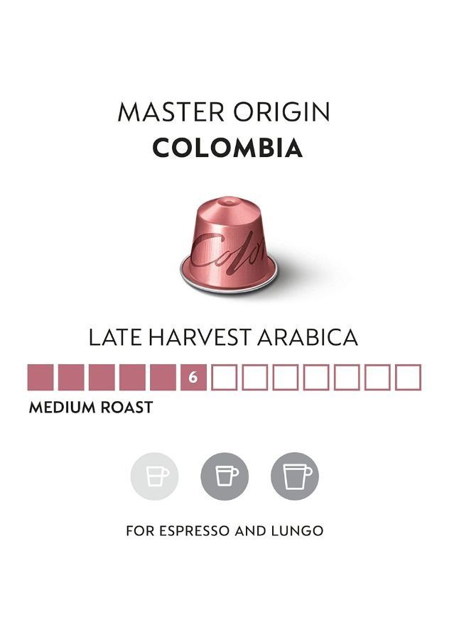 نسبرسو كبسولات نسبريسو ماستر أوريجين كولومبيا أوريجينال لاين ، 6 مزيج تحميص متوسط الكثافة ، نكهات قهوة أرابيكا متوسطة التحميص 10 كبسولات - Image 3