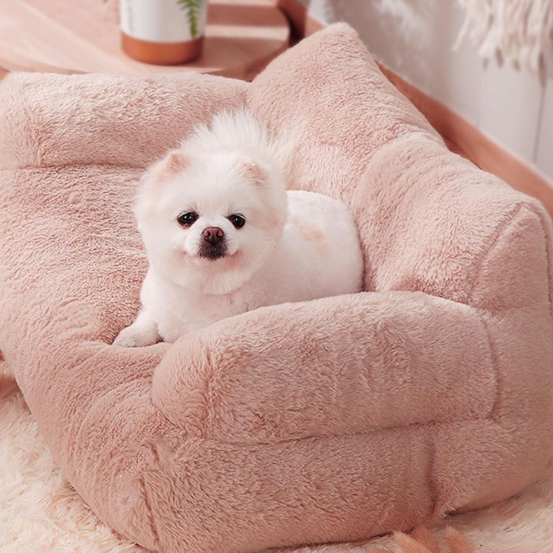 Pet Sofa Bed, Cat and Dog Couch Bed with Removable Washable Cover, Soft Plush Warm Pet Furniture with Anti Skid Bottom for Small Pets (M) - Image 3