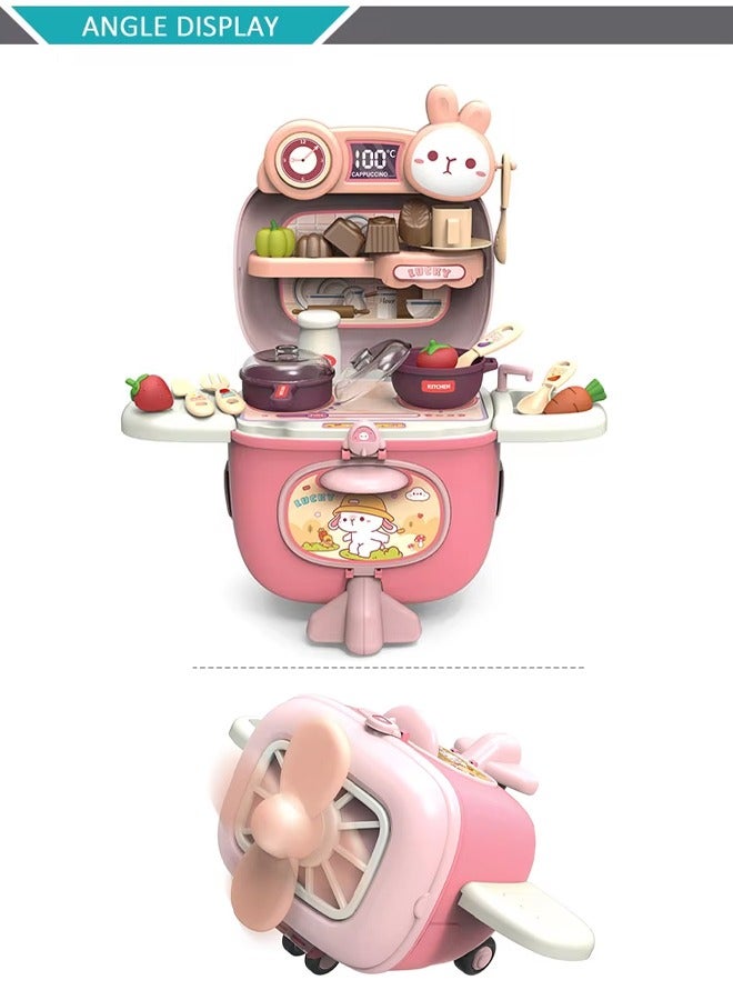 Kids Kitchen Playset,Children's Play House Kitchen Toys Set, Indoor Kitchen Cooking Playset Toys,Pretend Play Realistic Role Play Cooking Toy Playset For 3 4 5 6 years Old Girls Boys - Image 4