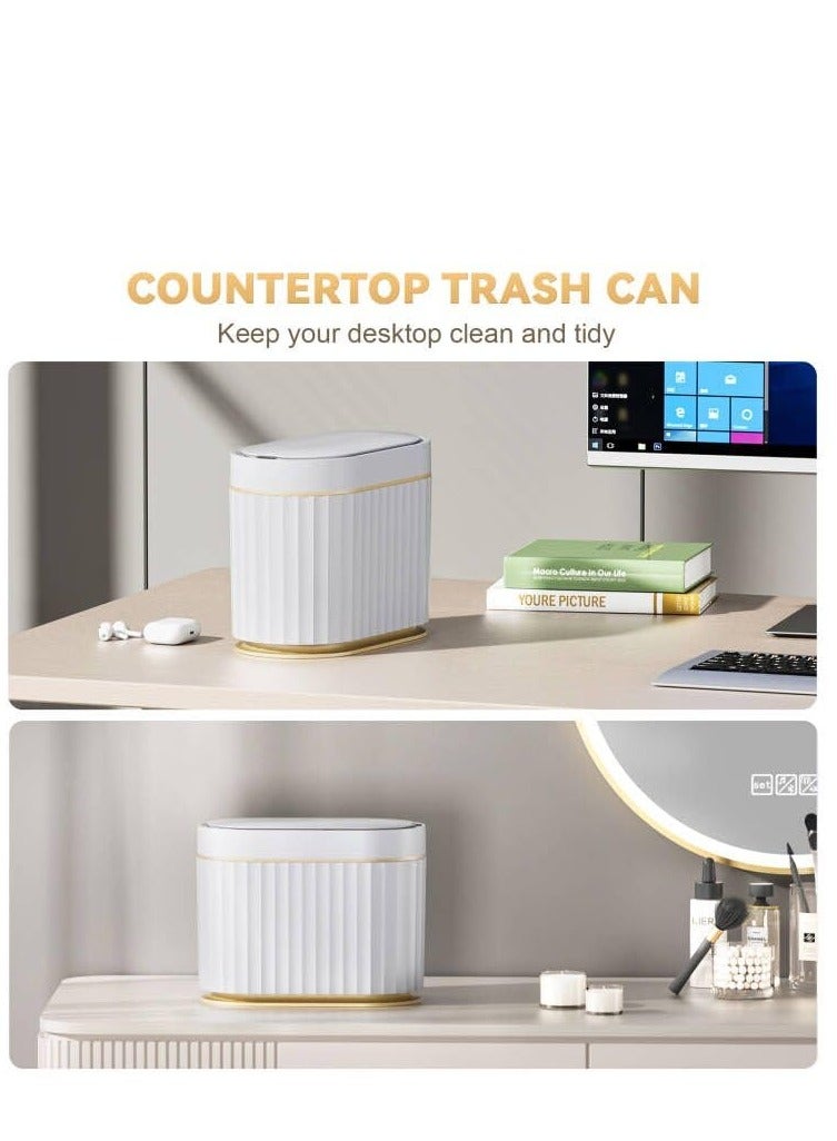 Smart Trash Can with Lid , 9L Automatic Sensor Garbage Can, Commercial Tiny Motion Sensor Waste Basket for Bathroom, Coffee, Bedroom, Office  - Image 2
