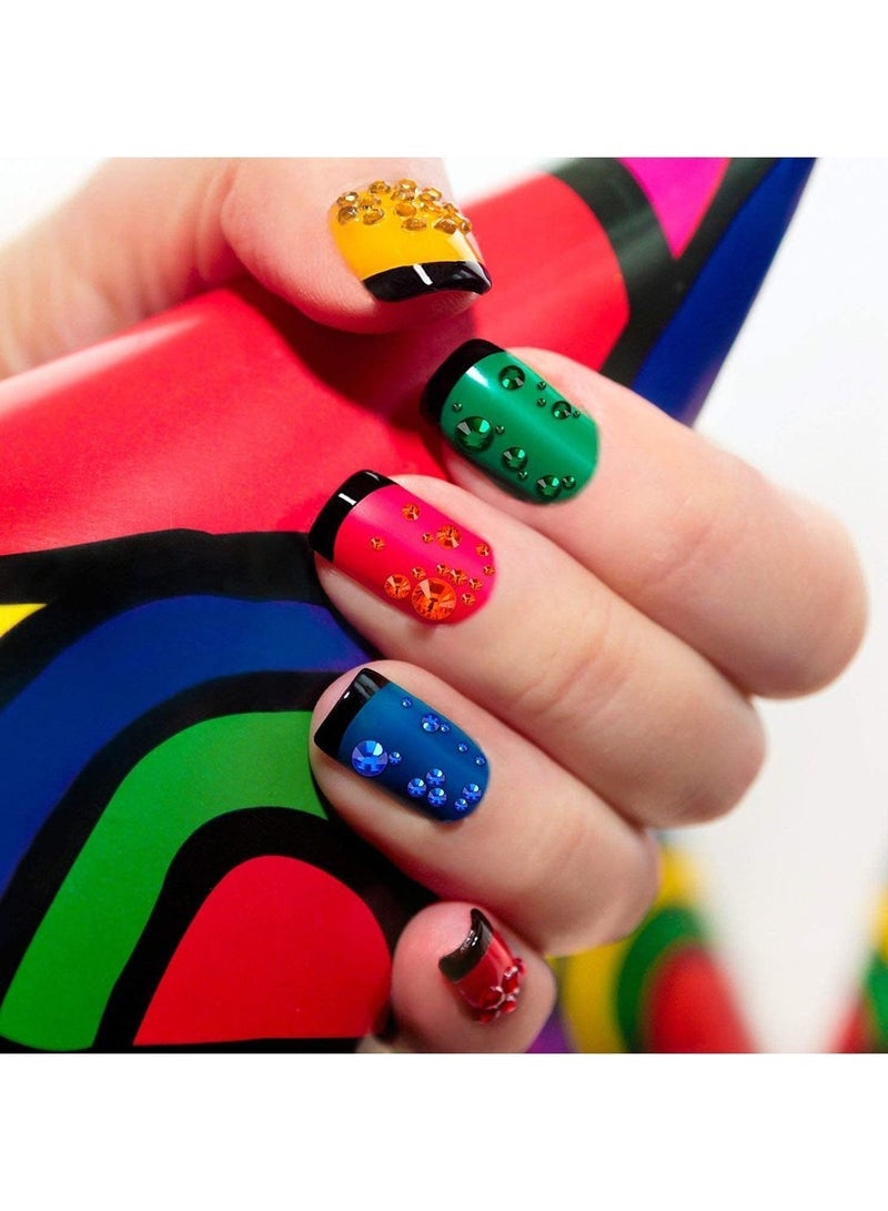 Captaintech Gem Stickers Rhinestone Self Adhesive Jewels Sticker for Face Eyes Nails Kids DIY Craft Cards Embellishment Diamond Decorations 15 Colors 3 Sizes 900PCS - Image 2