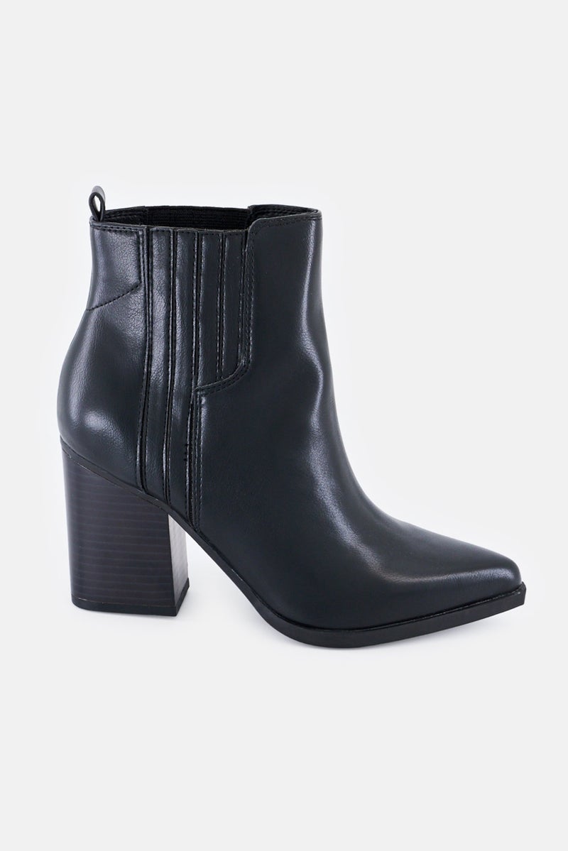 NINE WEST Women Slip On Ankle Boots, Black - Image 4