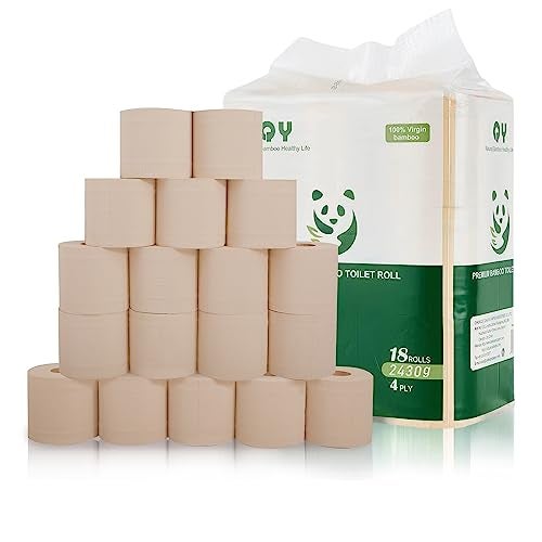 QingYa Bamboo Toilet Paper 4Ply 18 Rolls 200 Sheets Per Roll Total 3600 Sheets Unbleached Sustainable and Tree Free Soft Strong EarthFriendly - Image 2