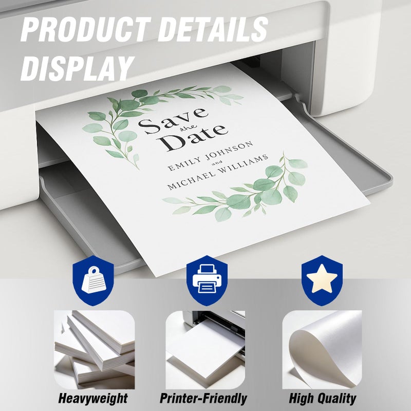 WritePads Veritas White Cardstock 8.5 x 11â€, 110LB/199GSM Heavyweight Card Stock, 100 Sheets, Thick Cardstock Printer Paper for Copy, Printing, Art Projects, Invitations, Made In USA - Image 3