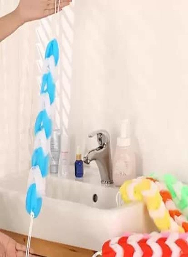 STAGER Long Bath Loofah For Women And Men For Back Body Scrubber (Multicolor) - Pack Of 2. - Image 4