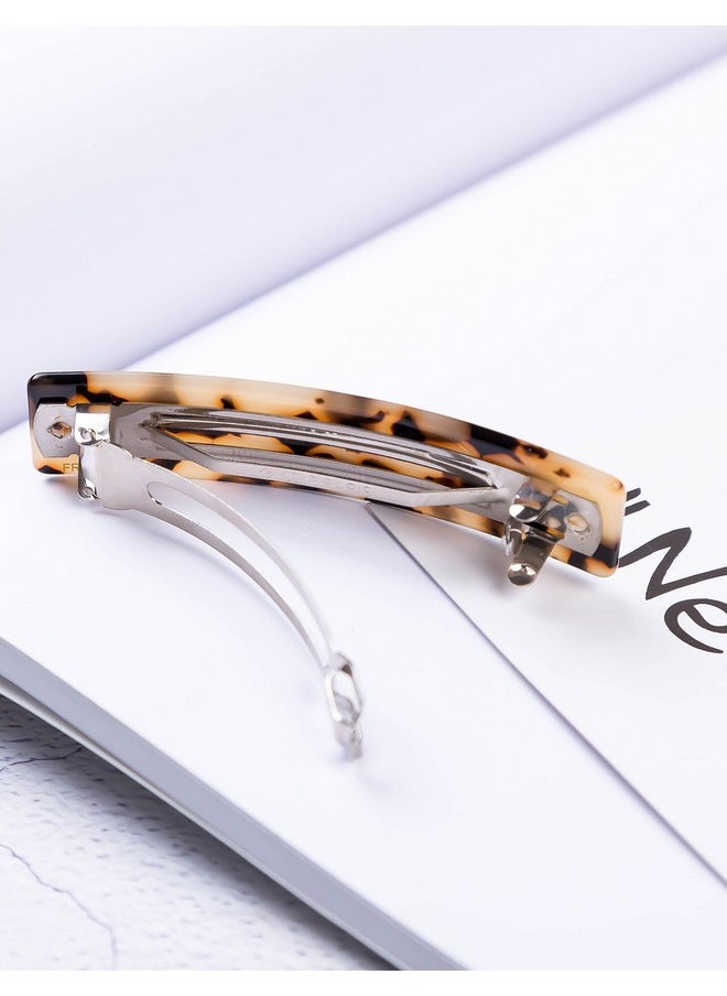 Prettyou - Handmade Celluloid French Design Tortoise Shell Oblong Luxury Fashion Accessories Hair Clip Claw For Women - Image 1