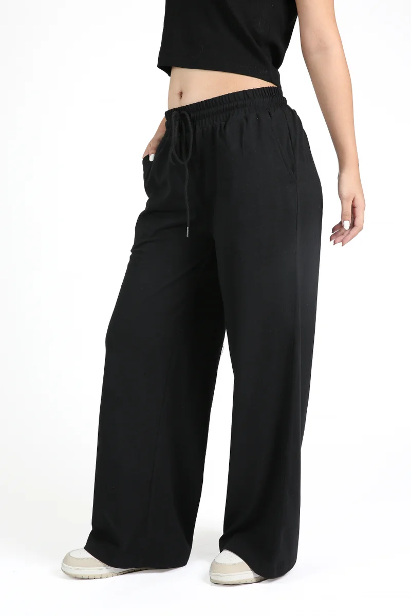 Nikias Black Comfortable Trousers for Daily Wear