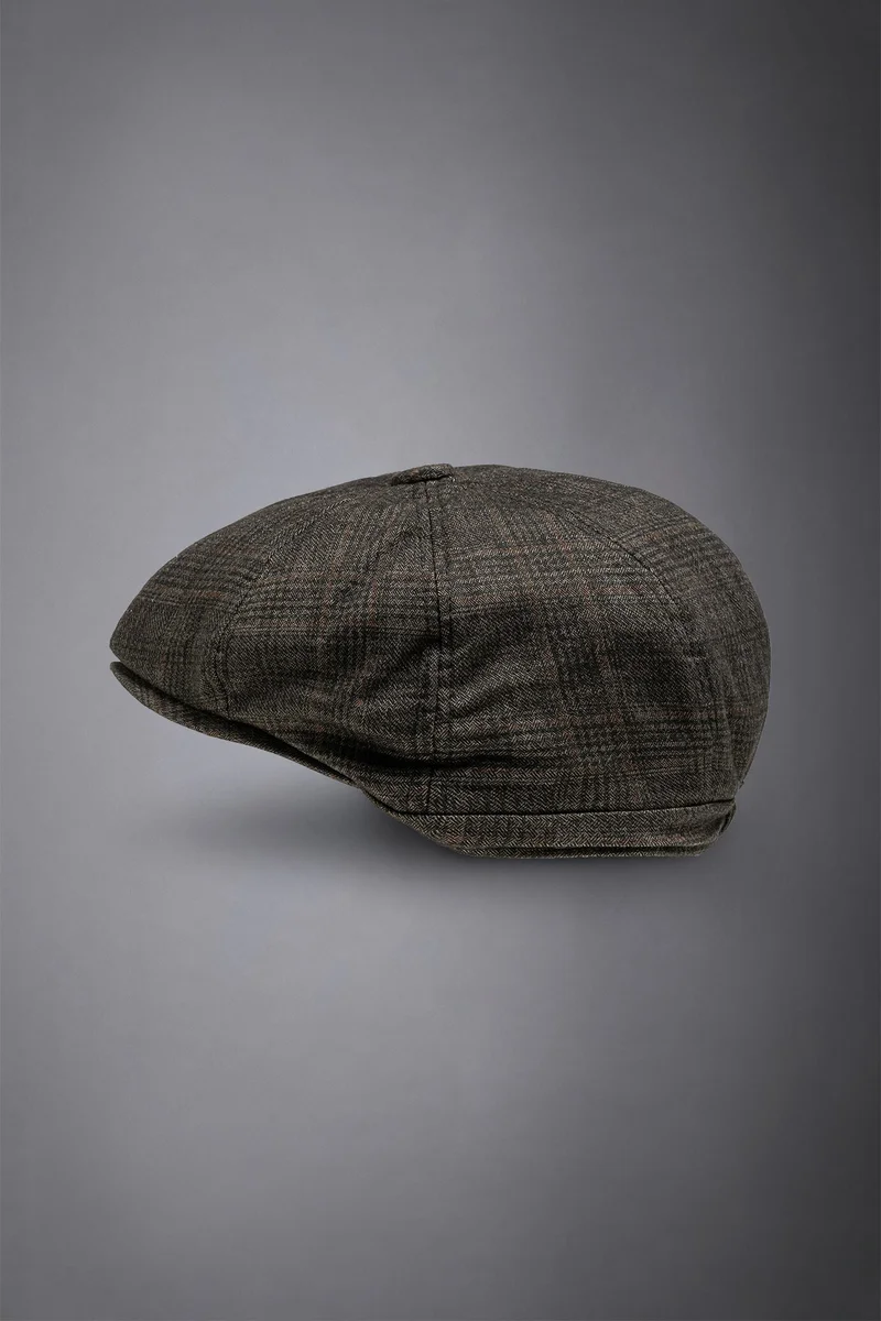 Doppelganger Grey Men's prince of Wales flat cap - Anthracite for Men | Best Price UAE