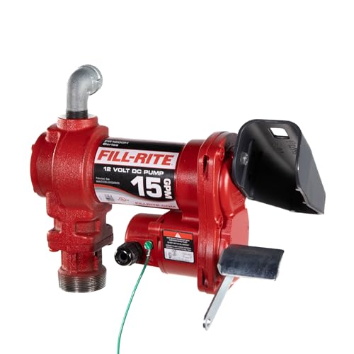 FILL RITE مضخة نقل الوقود Fill-Rite FR1204H 12 فولت 15 جالون في الدقيقة (نموذج مضخة فقط) | بنزين، ديزل، كيروسين، خلطات إيثانول، خلطات ميثانول، وبيوديزيل - Image 2