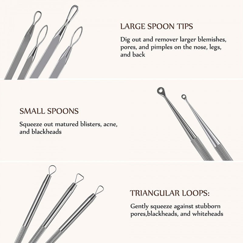 Acne Blackhead Remover Tool Kit 6-Piece Set - Image 3