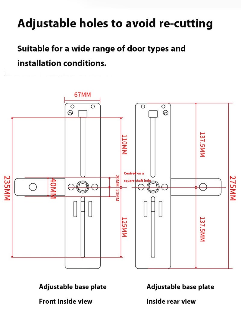 Digital Door Lock Smart Lock Indoor Fingerprint Lock Black Graffiti Bluetooth Version with Lock Body Fingerprint Lock Entry Door Office Room Door Electronic Smart Lock Combination Lock - Image 5