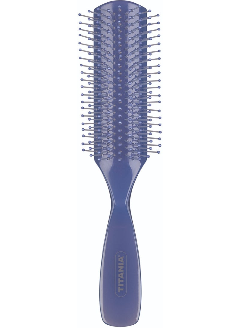 Titania Hair Brush 9 Rows with Rubber Handle - Image 2