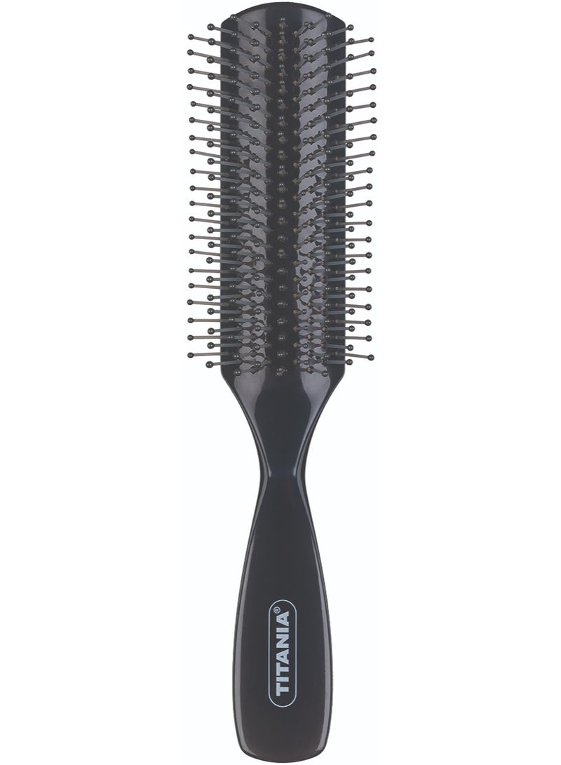 Titania Hair Brush 9 Rows with Rubber Handle - Image 3