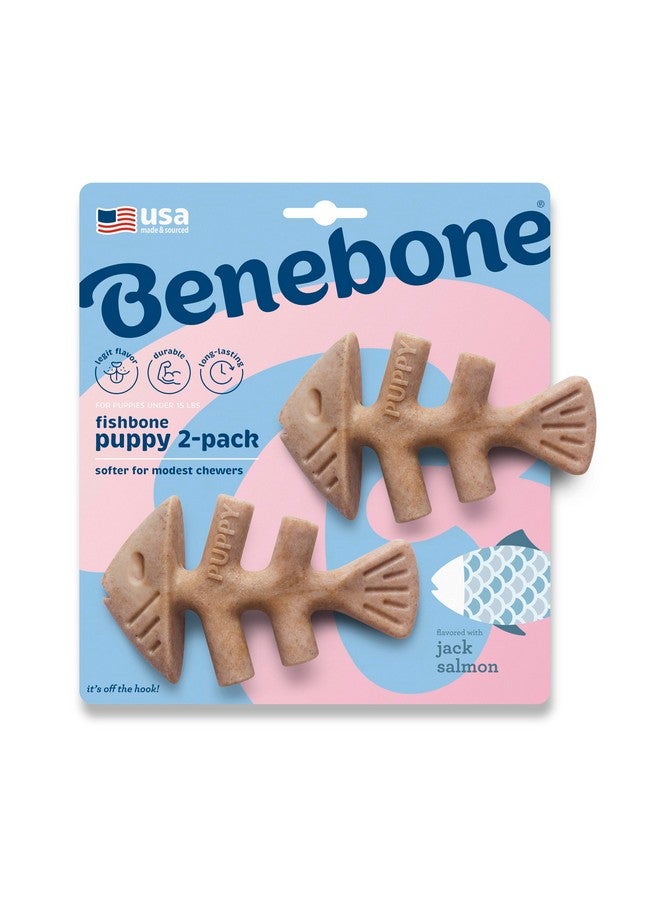 Benebone Puppy Fishbone Dog Chew Toys, Softer For Modest Chewers, Made In Usa - Image 1