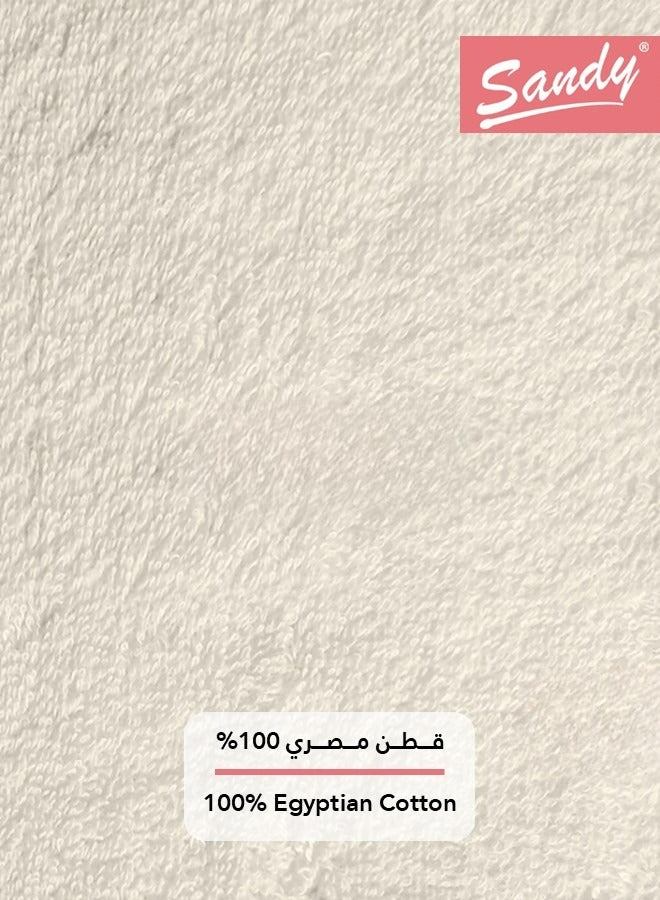 ساندي طقم مناشف يد فاخرة بجودة الفنادق قطن 100% صنعت في مصر - 600 غرام لكل متر مربع، ناعمة وسريعة الجفاف وعالية الامتصاص (4 قطع - 40 × 70 سم), سكري - Image 4