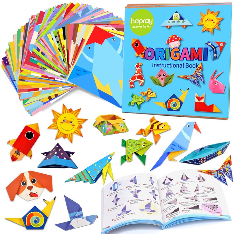 hapray Origami Kit 98 Sheets 47 Patterns, DIYCraft for Kids 6-12 - Image 1