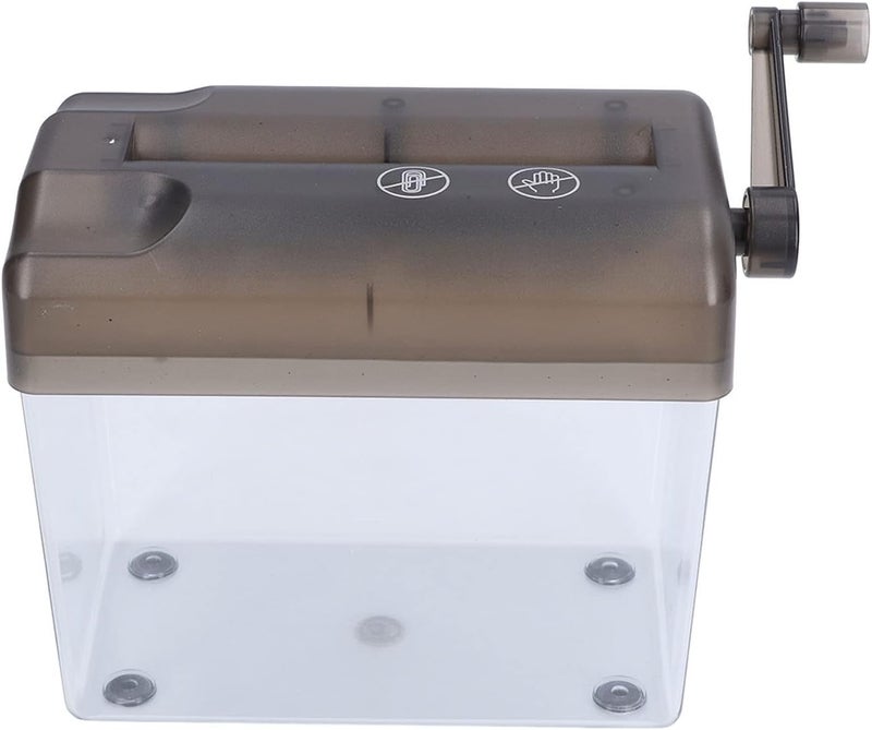 woobles Manual Paper Shredder, Home Office Portable Manual Compact Structure Simple Operation Hand Crank Shredder for Paper/Notes/Bills/Portrait/Photos, Fits A6 Size Paper(Grey)-grey - Image 1