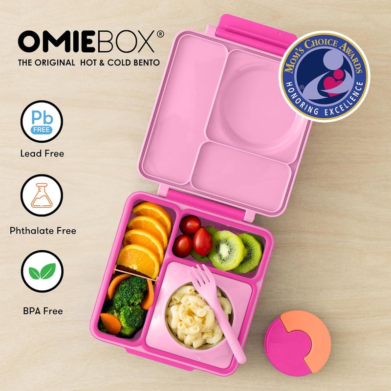أومي OmieBox صندوق غداء بنتو للأطفال، وعاء من الفولاذ المقاوم للصدأ، 250 مل، (وردي بيكسي) - Image 4