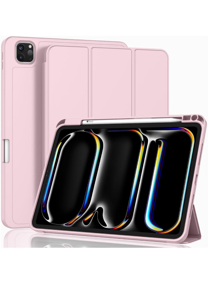 Rock Pow Cover Case For iPad Pro 11 Inch Case M4 2024 (5th Generation)  A2836, A2837 with Pencil Holder Smart iPad Case [Support Pencil Pro and Pencil (USB-C)] Support Touch ID and Auto Wake/Sleep  - Image 1