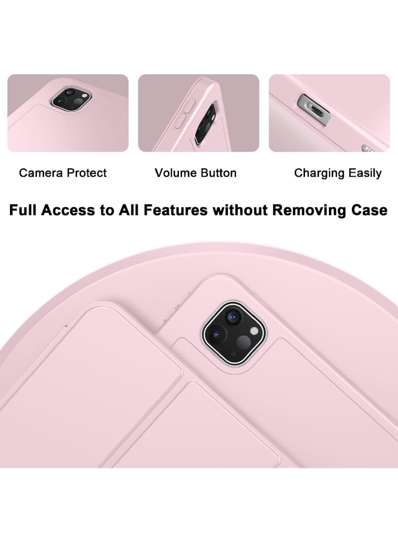 Rock Pow Cover Case For iPad Pro 11 Inch Case M4 2024 (5th Generation)  A2836, A2837 with Pencil Holder Smart iPad Case [Support Pencil Pro and Pencil (USB-C)] Support Touch ID and Auto Wake/Sleep  - Image 4