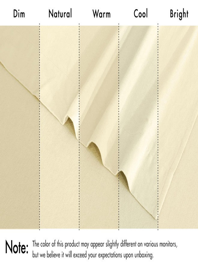 RUVANTI 100% Cotton Flannel Sheets Queen Size - 4 Piece Warm, Soft & Breathable, Deep Pocket, Double Brushed Cozy All Season Bedding Set, Cream - Image 5