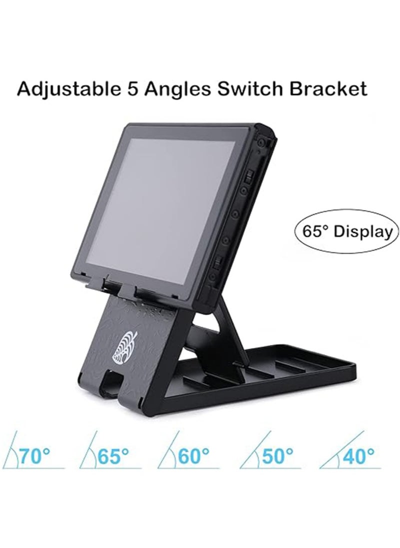 X-level Switch Stand for Nintendo, for Animal Crossing Switch Holder, Adjustable Switch Lite4Compact Portable Foldable Stand for Nintendo Switch Accessories (Black)  - Image 4
