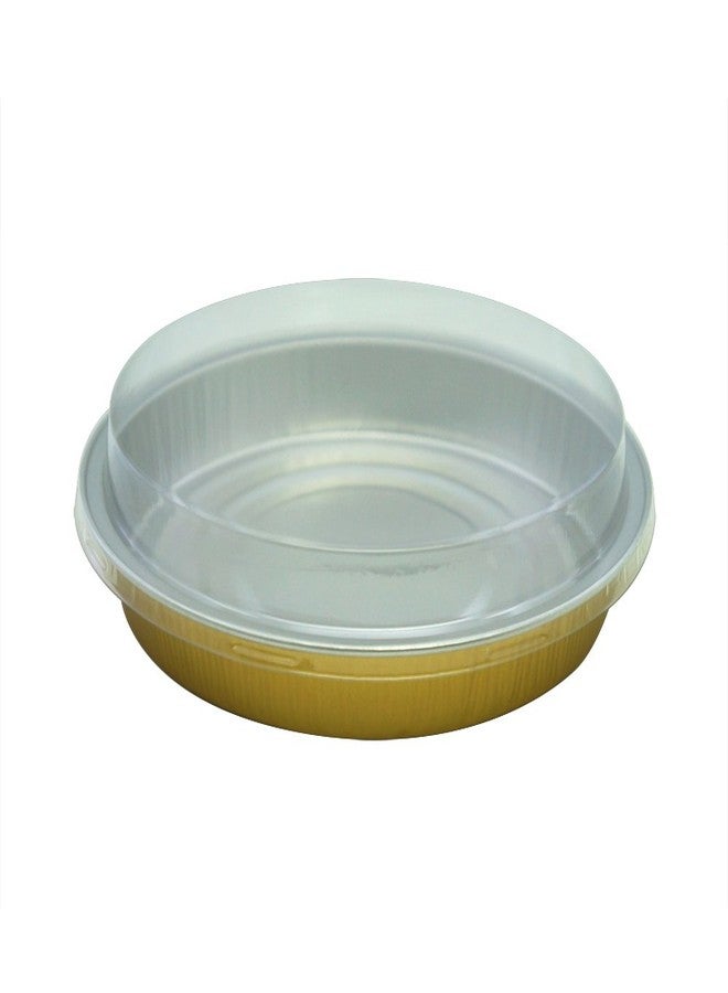 MYStar Set of 12, 6" Round Shape Non-stick Aluminum Baking Cups, Mini Pizza Pans, Pie Tins, Pastry Mold with Lids, 3 colors (Gold, Millcow, Black&Gold) - Image 5
