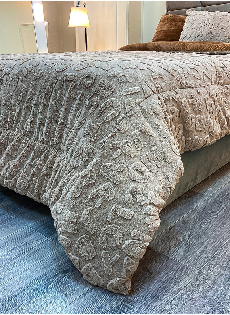 Family Bed Quilt set Spanish fur 2 pieces size 180 ×240 cm model 1621 from Family Bed  - Image 4