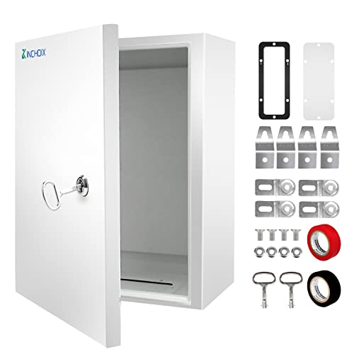 Kinchoix Outdoor Electrical Box 12 x 10 x 6'' NEMA 4X Enclosure Waterproof Steel Box Electrical Lockable Junction Box Outdoor Electrical Enclosure - Image 1