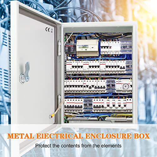 Kinchoix Outdoor Electrical Box 12 x 10 x 6'' NEMA 4X Enclosure Waterproof Steel Box Electrical Lockable Junction Box Outdoor Electrical Enclosure - Image 2