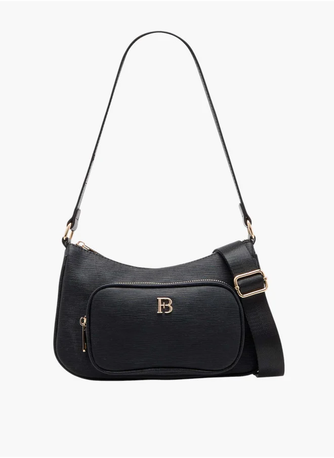 فلورا بيلا من شو إكسبرس Women's Textured Crossbody Bag with Detachable Strap and Zip Closure