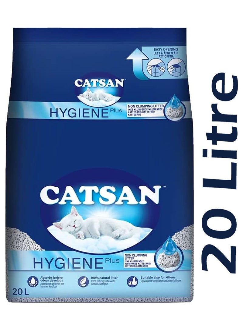 Catsan Hygiene Plus Natural Non Clumping Cat Litter 20L  - Image 1