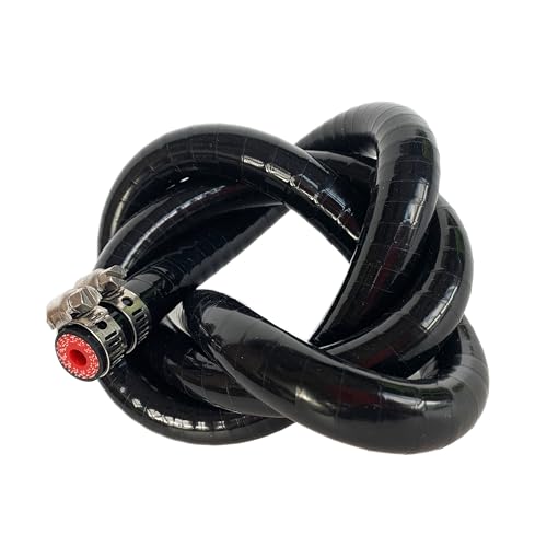 Bekelan 65MM 14 X 328FT Black High Temp Reinforced Silicone Heater Tubing Hose Radiator Coolant Straight LineWork Pressure 145PSI4ply Reinforced5MM Thick2 Clamp - Image 1