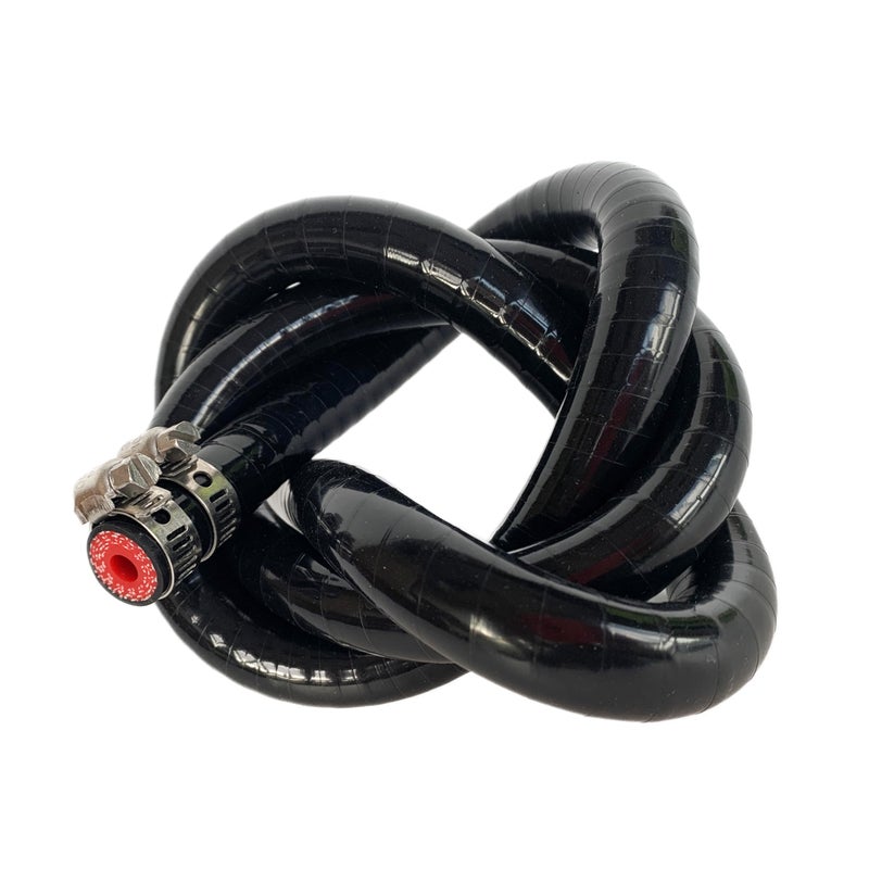 Bekelan 65MM 14 X 328FT Black High Temp Reinforced Silicone Heater Tubing Hose Radiator Coolant Straight LineWork Pressure 145PSI4ply Reinforced5MM Thick2 Clamp - Image 2