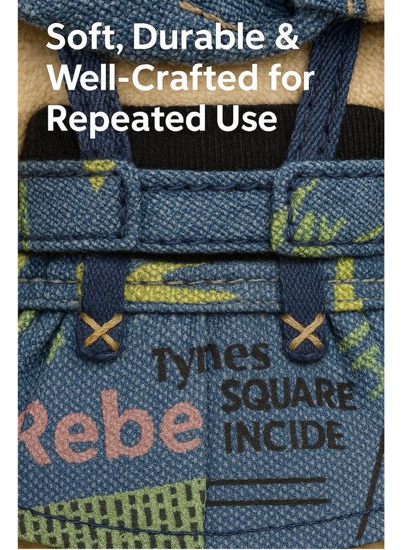 DECOR SOUQ 3-Piece Trendy Outfit for 17cm Labubu Doll – Stylish Doll Clothes Set with Printed Skirt, Crop Top & Suspenders | Trendy Mini Fashion Clothes for Labubu Figures | Easy Wear Soft Fabric | Labubu Accessories & Dress Up Play | Limited Stock - Image 3